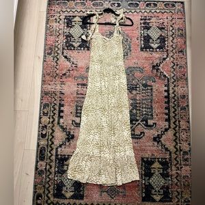 By Together spring maxi dress with ties at shoulder